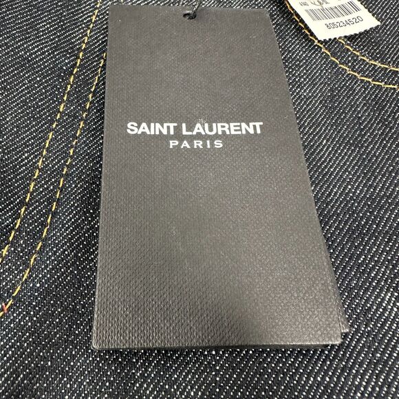 Yves Saint Laurent Paris Jeans D03 M/ST-LW Mens 36 YSL Dark Blue Denim Japan New - Picture 6 of 16